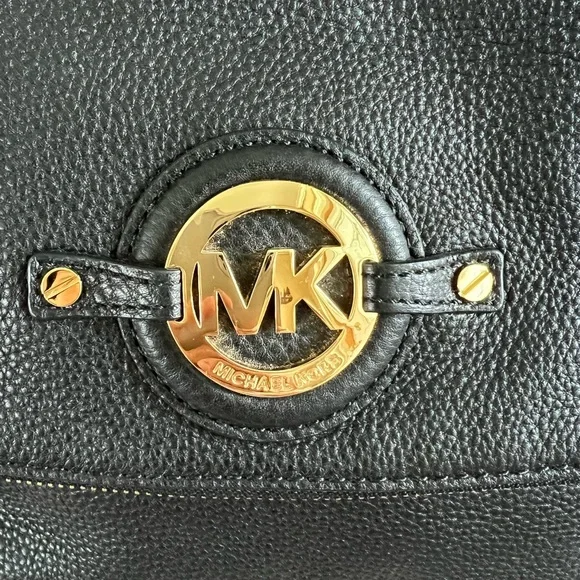 Authentic Michael Kors Crossbody Shoulder Leather Bag Black - Picture 7 of 13